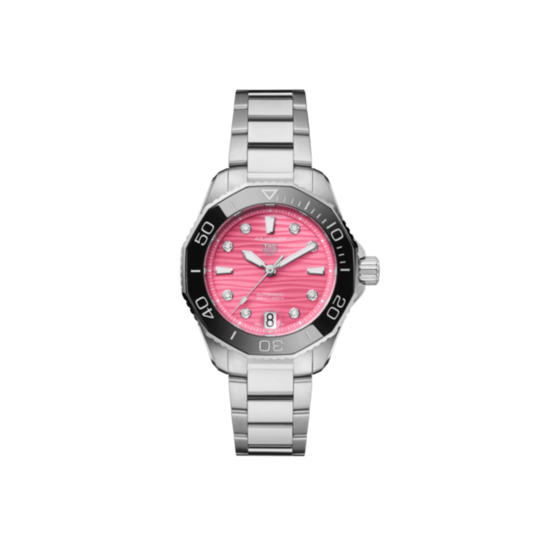 TAG Heuer  Aquaracer Professional 300 Automatic Watch with Pink Dial 0