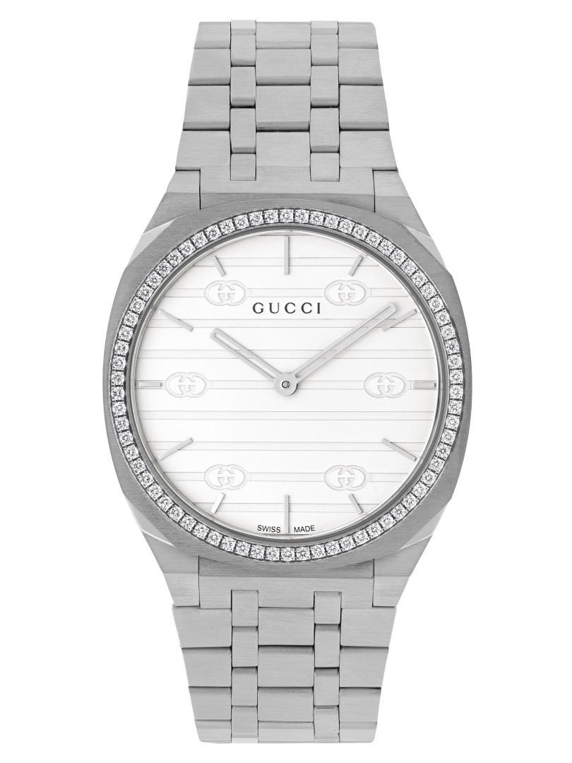 Gucci 25H Watch with Diamonds, 34mm 3