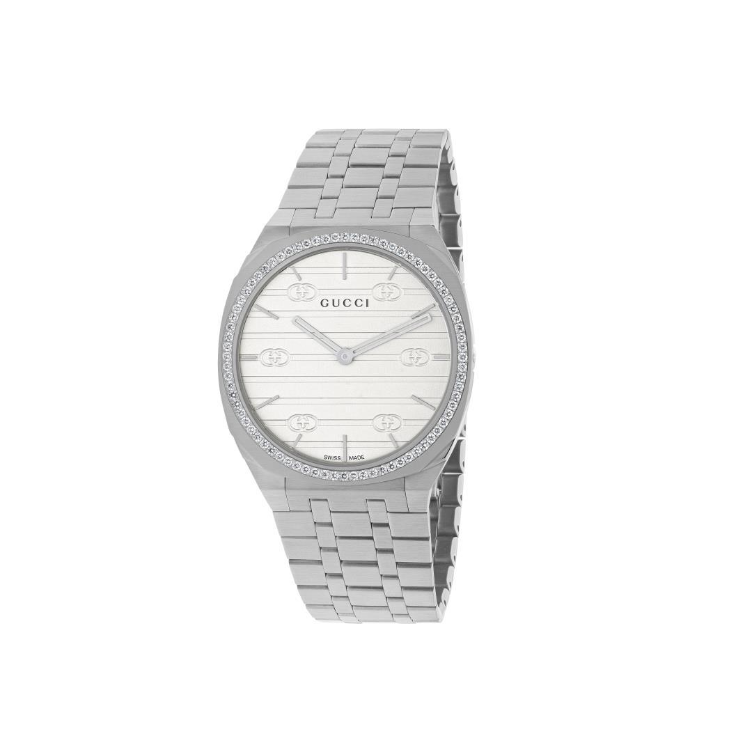 Gucci 25H Watch with Diamonds, 34mm 0