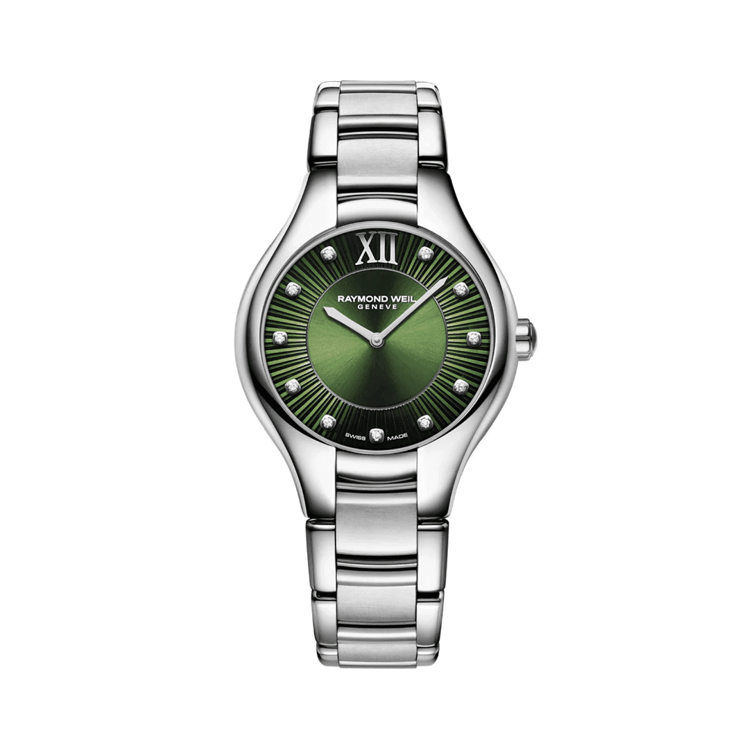 Raymond Weil Noemia Ladies Quartz Green Dial Diamonds Watch