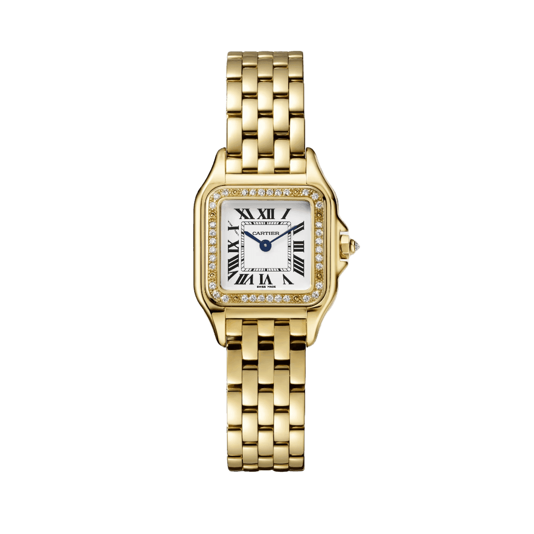 Panthere de Cartier Watch in Yellow Gold with Diamonds, small model