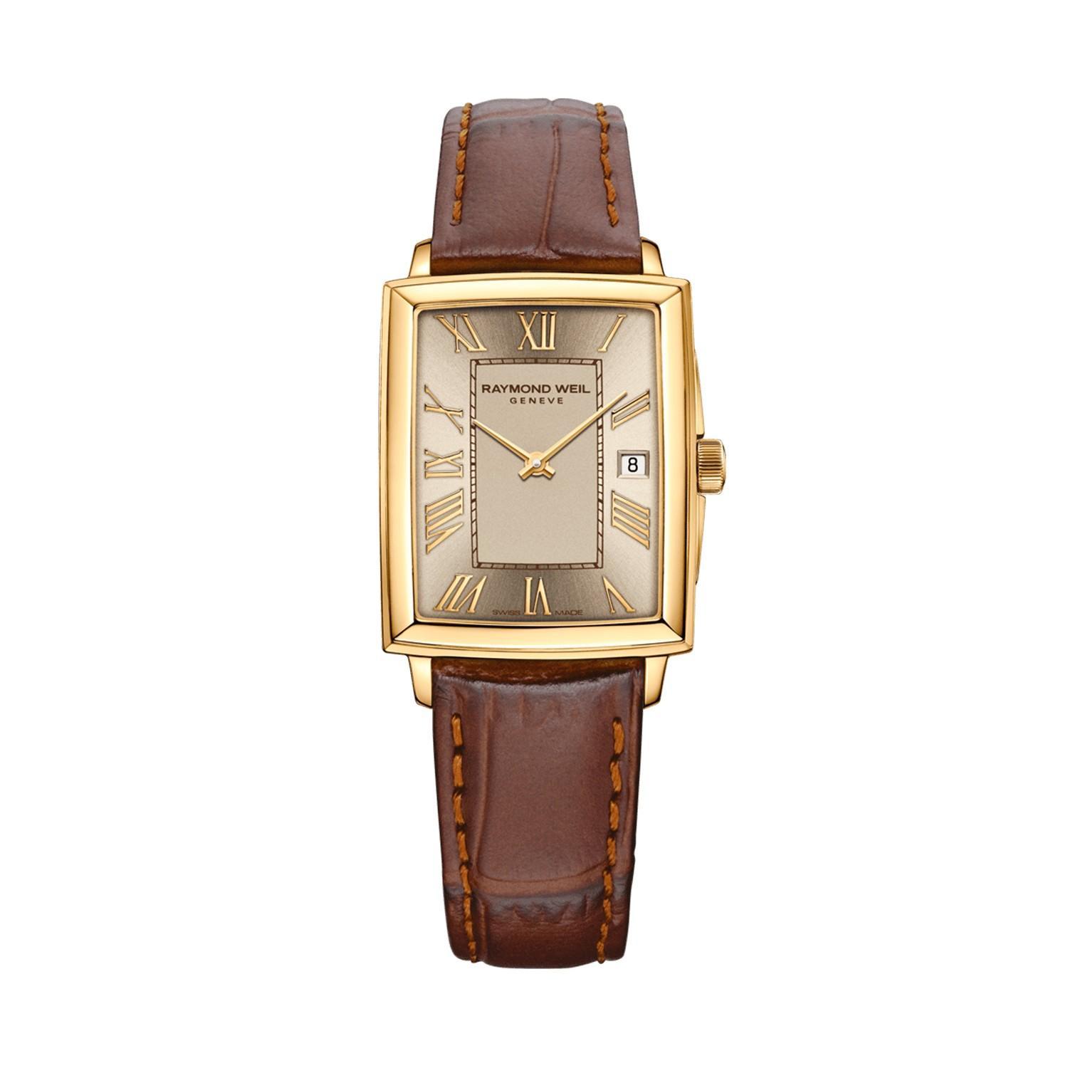 Raymond Weil Toccata Ladies Brown Leather Watch with Champagne Dial