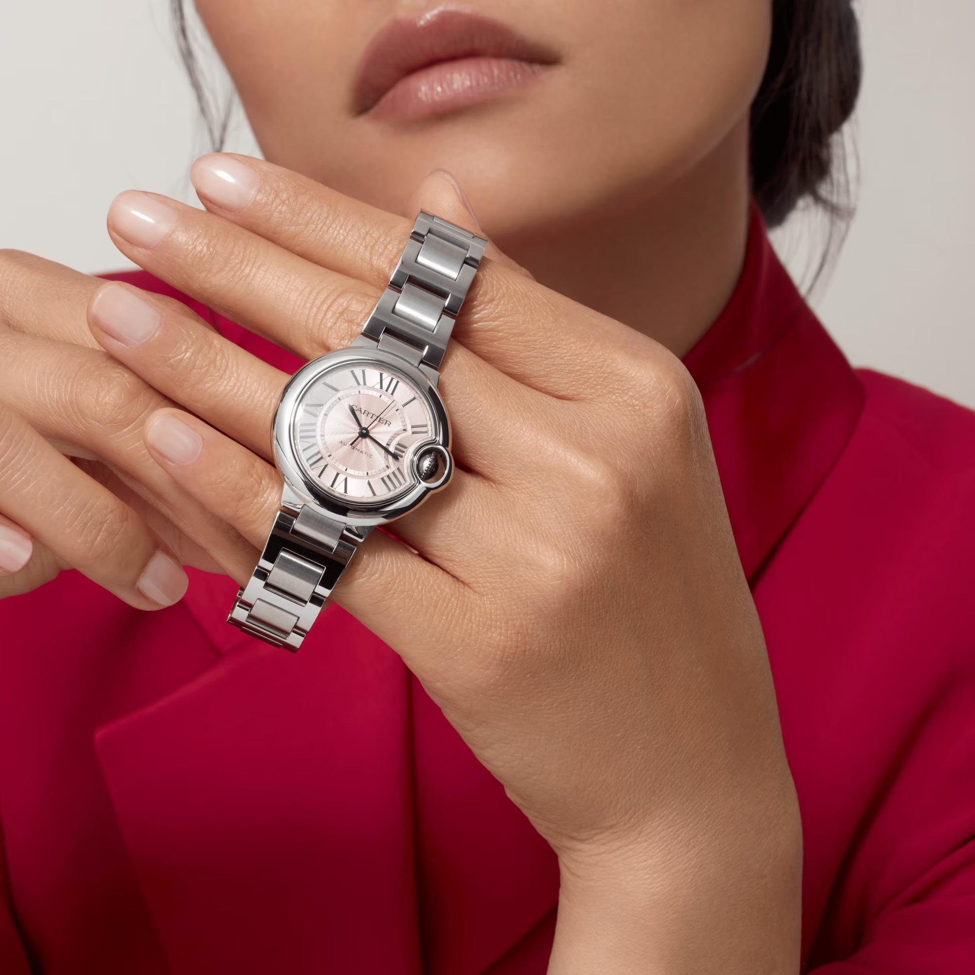 Ballon de Cartier Watch with Pink Dial, 33mm 3