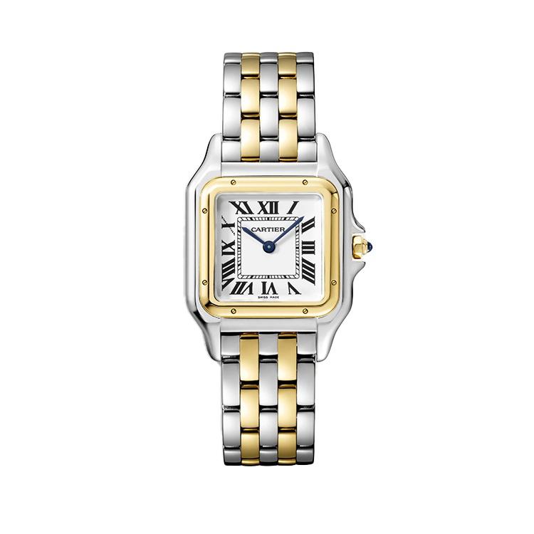 Panthere de Cartier Watch, Steel and Yellow Gold, medium
