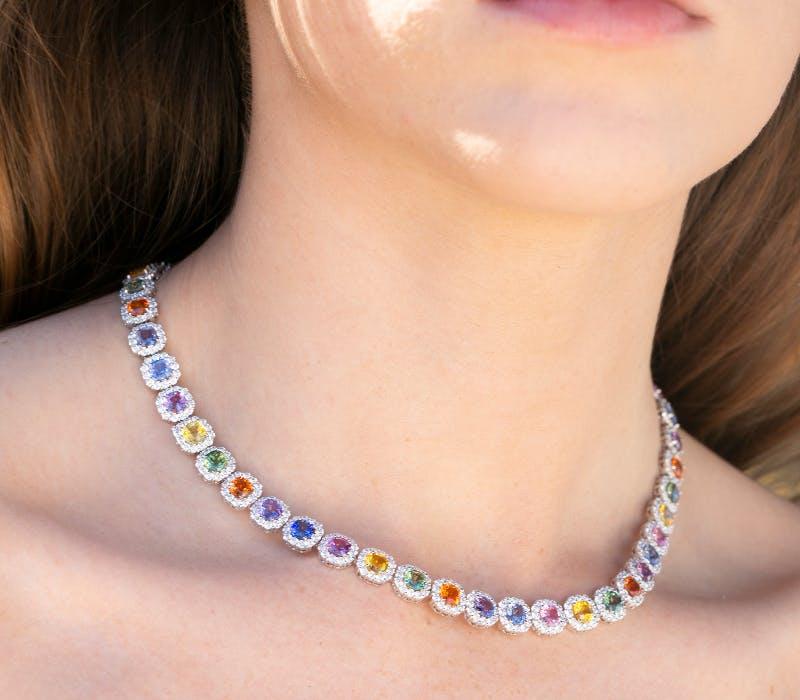 colored gemstone necklaces