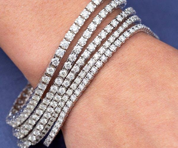 diamond line bracelets available at Lee Michaels Fine Jewelry stores