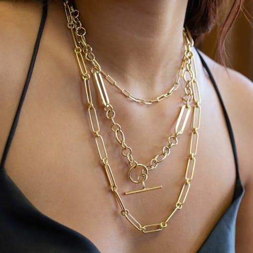 yellow gold chain link necklace at Lee Michaels Fine Jewelry store