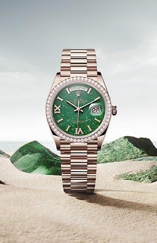 2023 rolex day-date with green dial