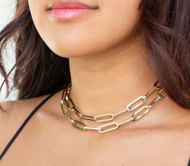 yellow gold chain necklace