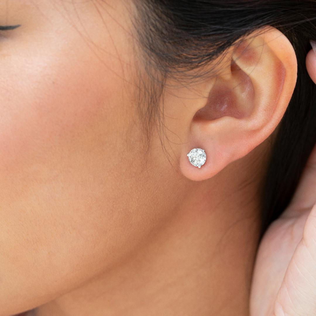 diamond stud earrings available at Lee Michaels Fine Jewelry stores