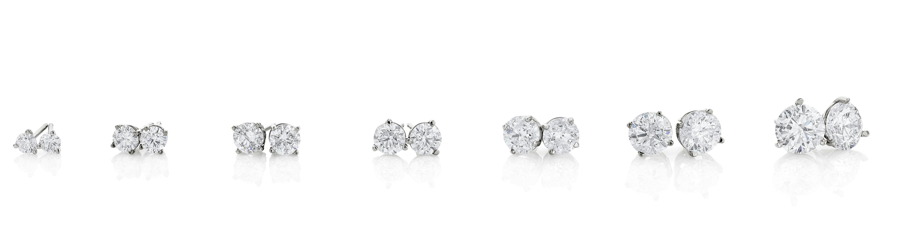 round diamond stud earrings available at Lee Michaels Fine Jewelry stores