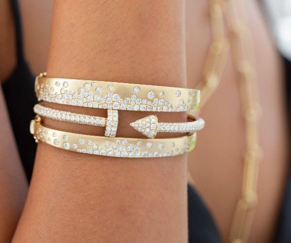bangle bracelets available at Lee Michaels Fine Jewelry stores
