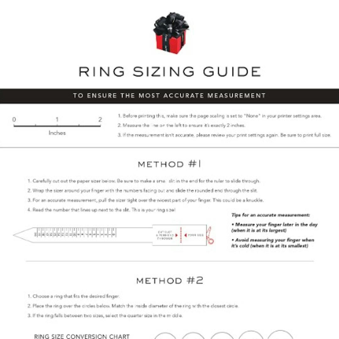 find your ring size