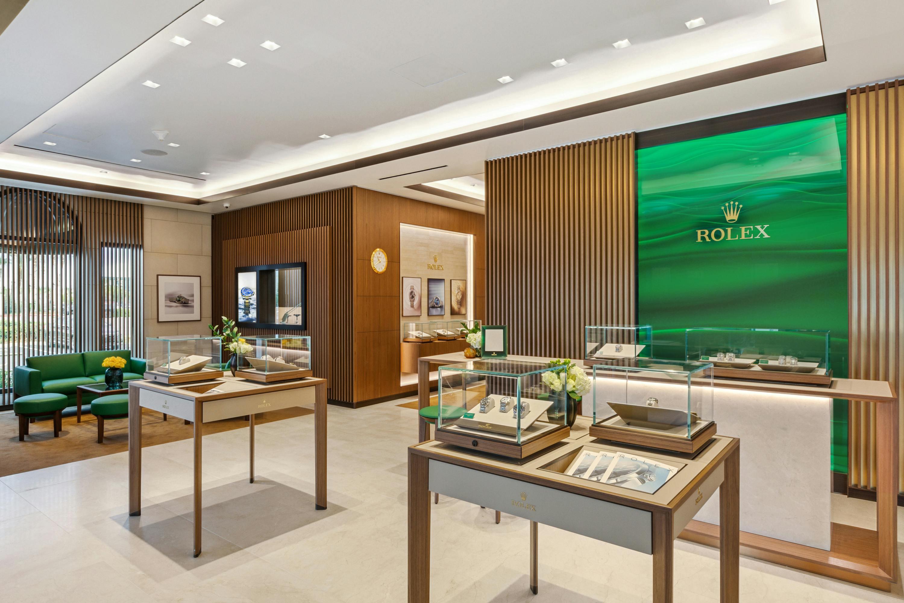 Interior of Rolex area at Lee Michaels Fine Jewelry in Metairie, LA