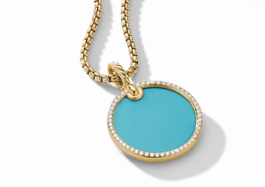 turquoise pendant from david yurman dy elements collection at lee michaels fine jewelry stores