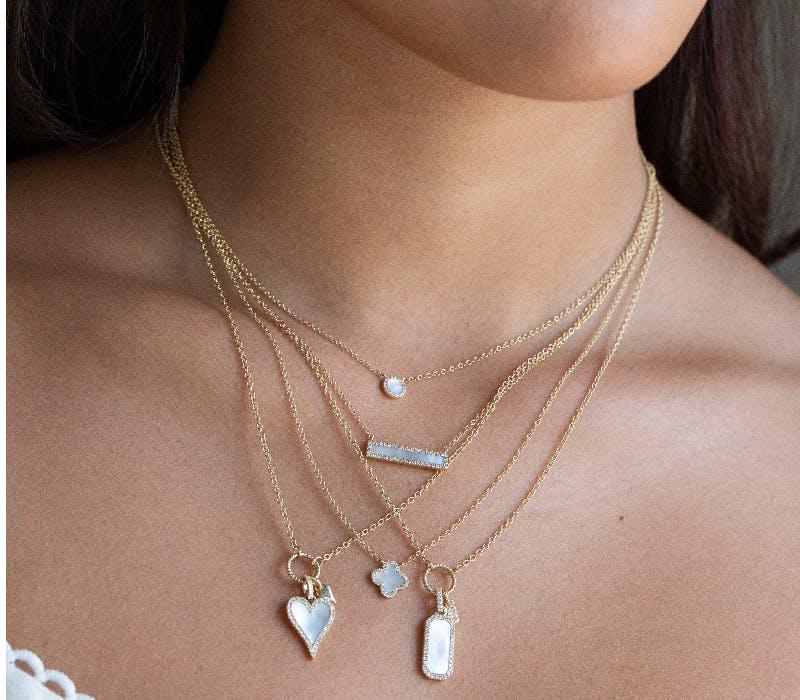 mother of pearl pendant necklaces