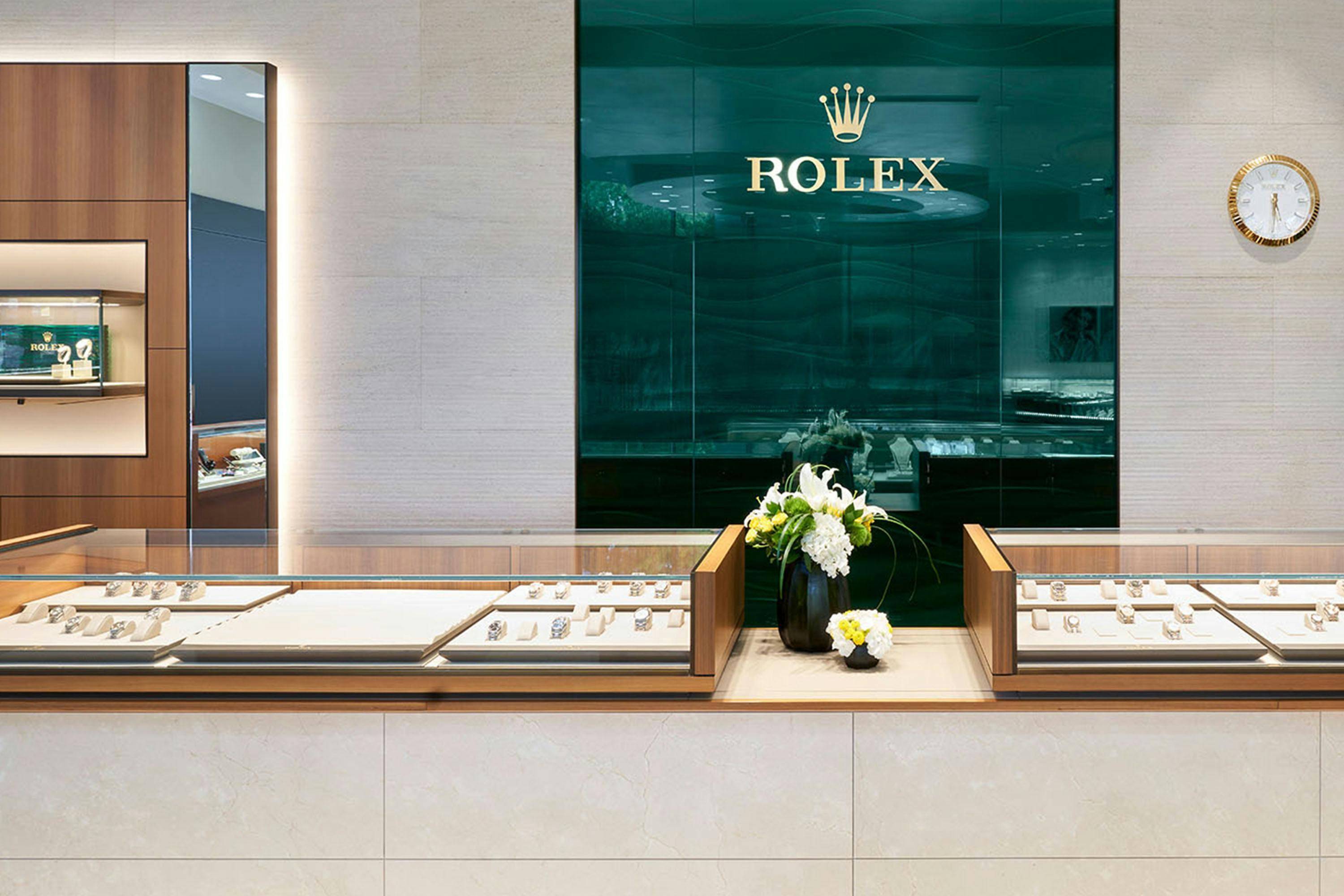 Interior of Rolex area at Lee Michaels Fine Jewelry in Albuquerque, NM