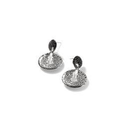 John Hardy Radial Pave Drop Earrings with Black Sapphires 3