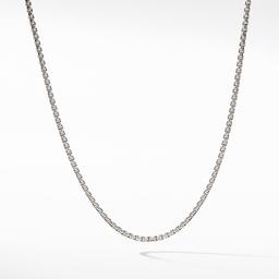 David Yurman Baby Box Chain Necklace with Yellow Gold DY Charm, 20" 0