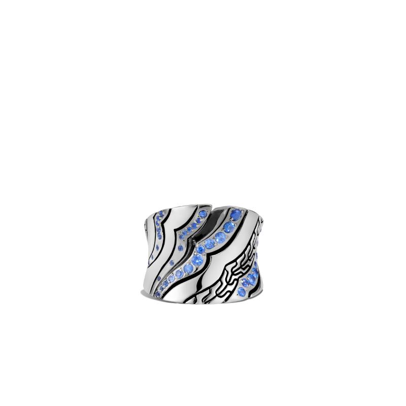 John Hardy Lahar Collection Blue Sapphire Saddle Ring 2