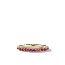 David Yurman Cable Collectibles Stack Ring with Pave Rubies, size 6.5 0