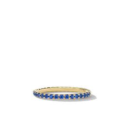 David Yurman Cable Collectibles Stack Ring with Pave Blue Sapphires, size 6.5 0