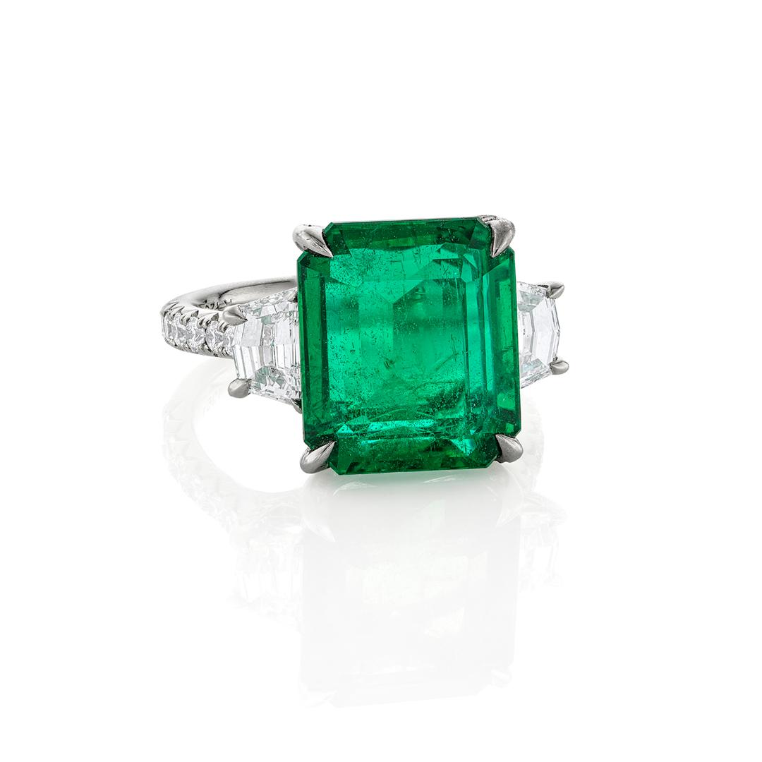 8.42 CTW Emerald and Diamond Ring 1