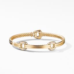Thoroughbred&reg; Double Link Bracelet in 18K Yellow Gold with Diamonds_2