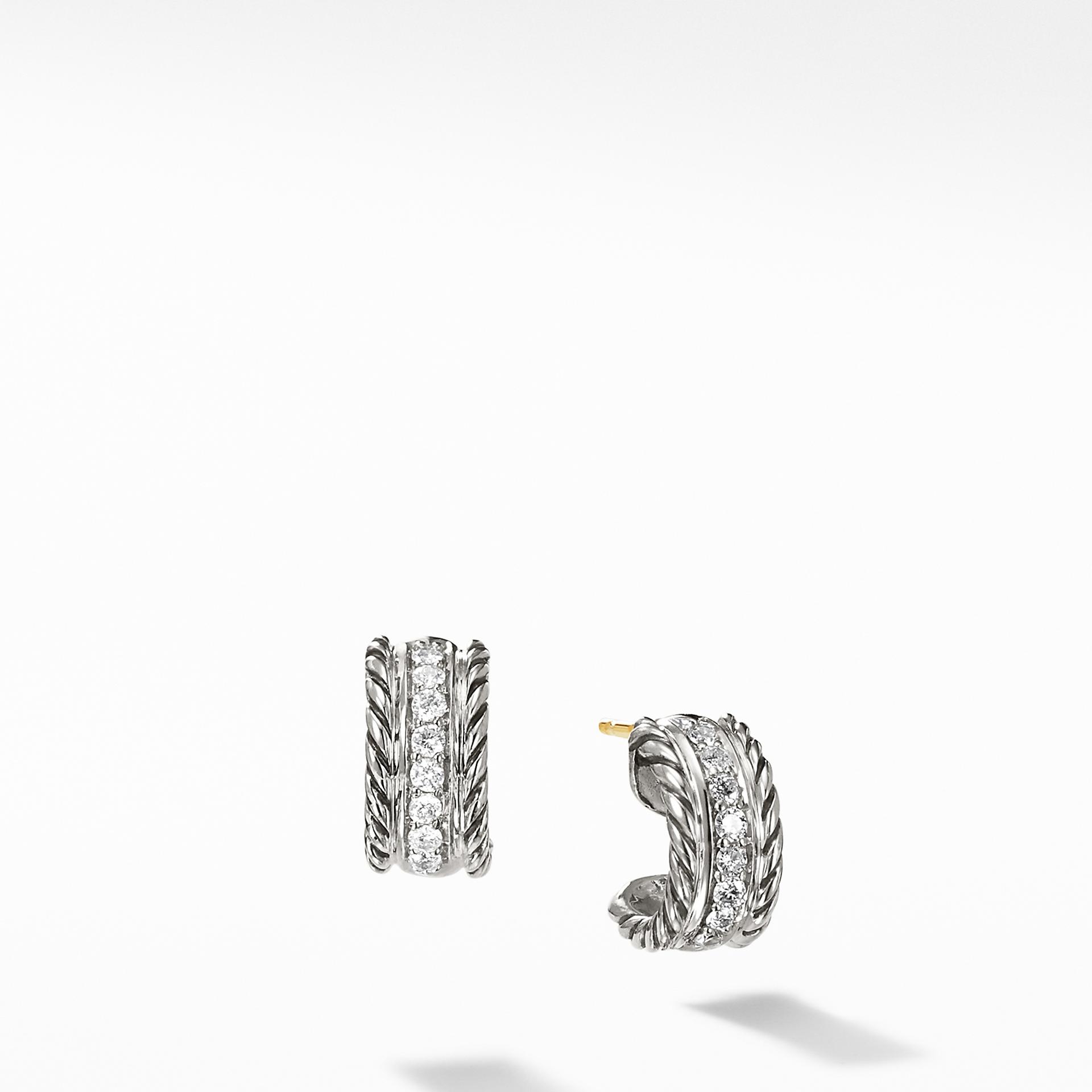 David Yurman Cable Classics Collection Earrings with Diamonds 0