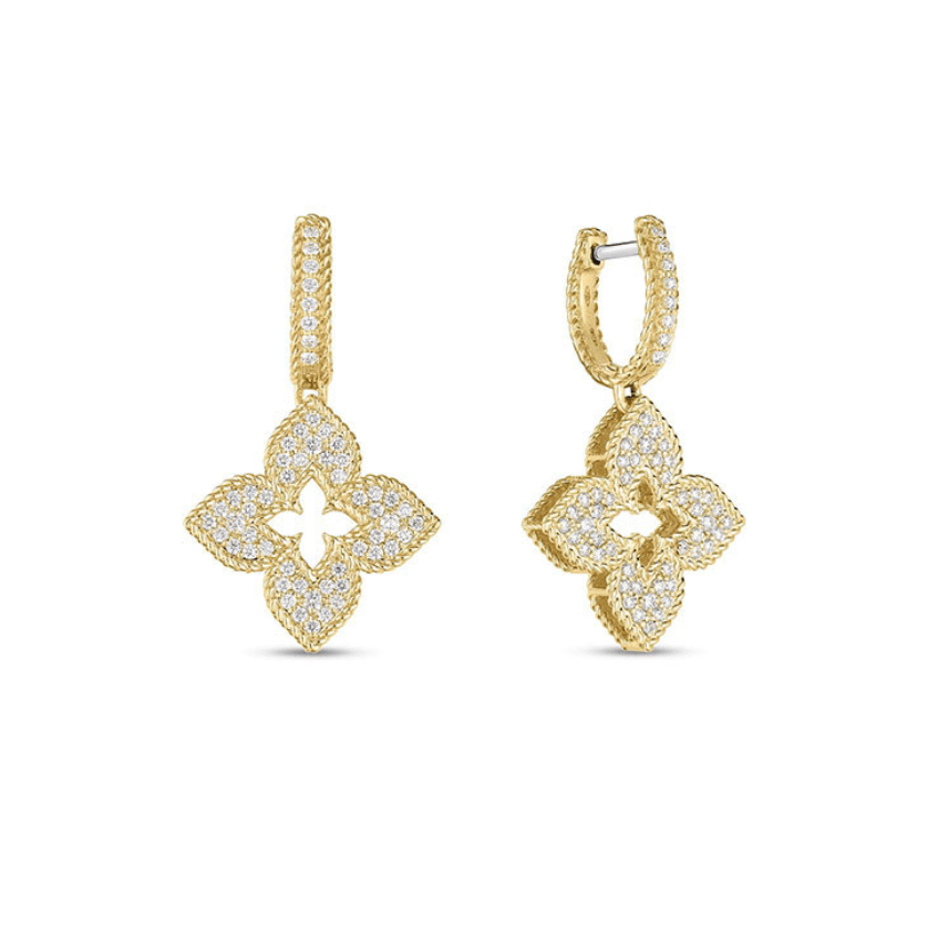 Roberto Coin 18K Venetian Princess Diamond Drop Earrings 0