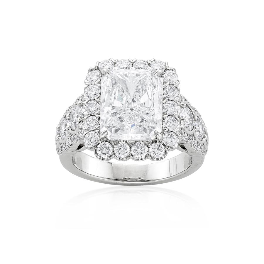 5.01 CT Radiant Cut Diamond Engagement Ring 2