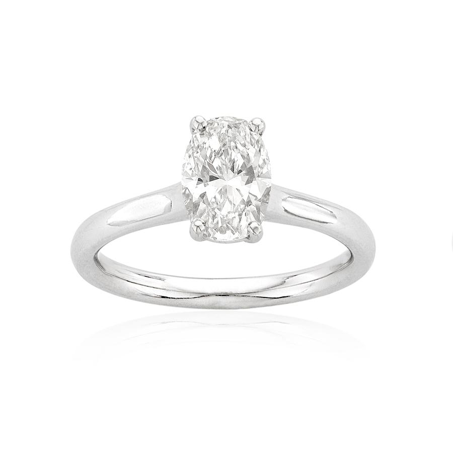 1.50 CT Oval Cut Loose Diamond, displayed in White Gold 0