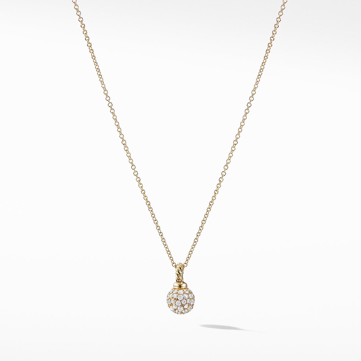 David Yurman Solari Pave Pendant Necklace with Diamonds in 18K Gold 0