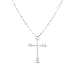 Roberto Coin 18k White Gold & Diamond Cross Pendant Necklace 0