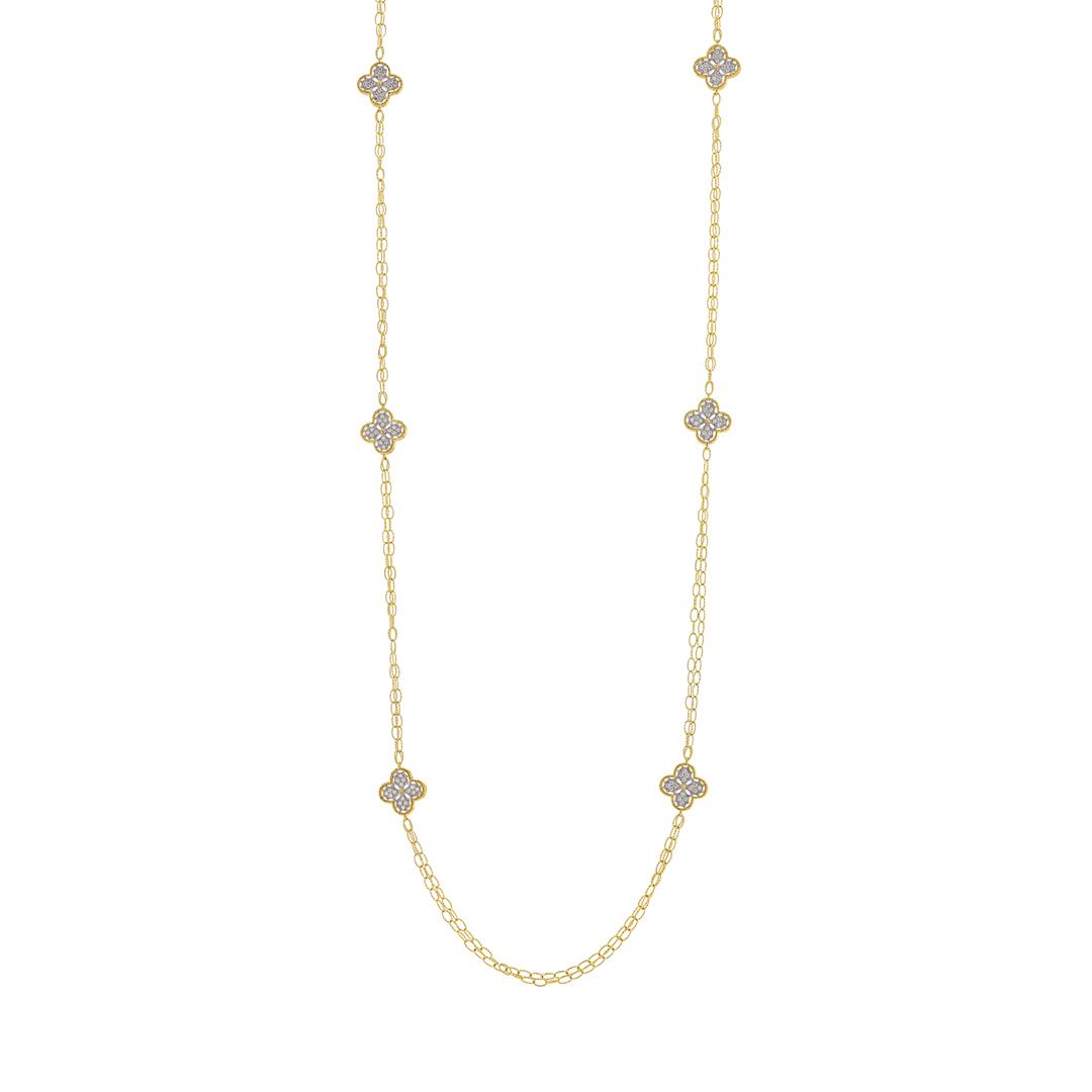 Diamond Clover Chain Necklace 0