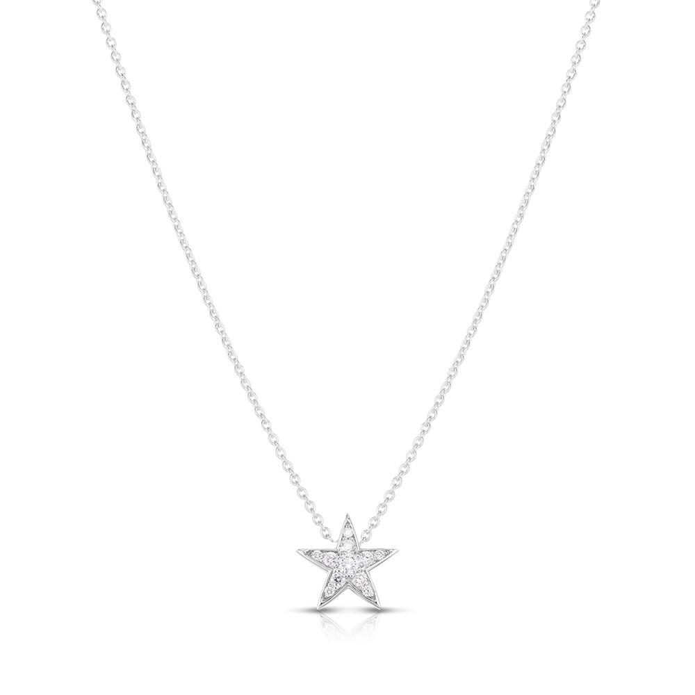 Roberto Coin Tiny Treasures 18K Diamond Star Necklace 0