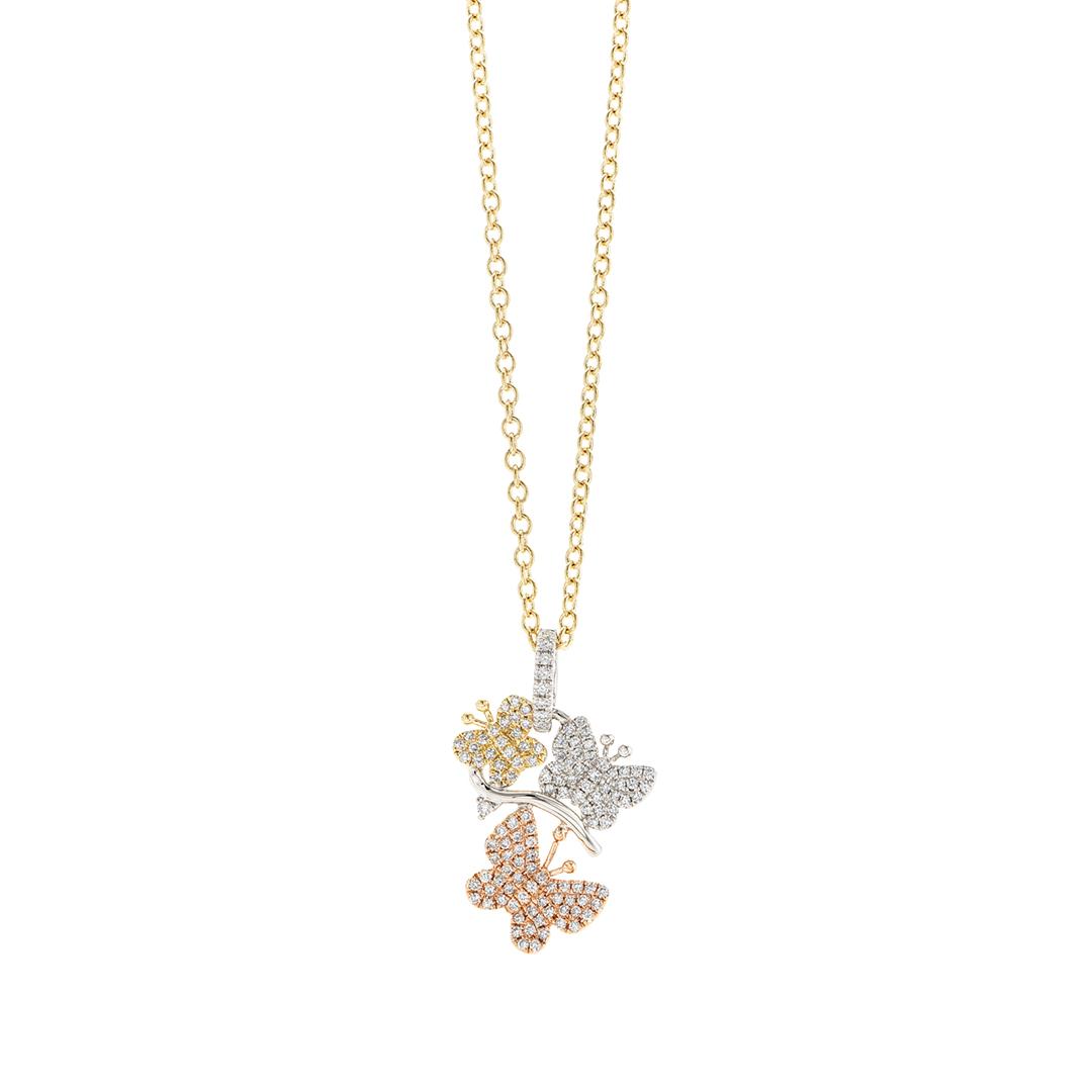 Diamond Butterfly Necklace 0