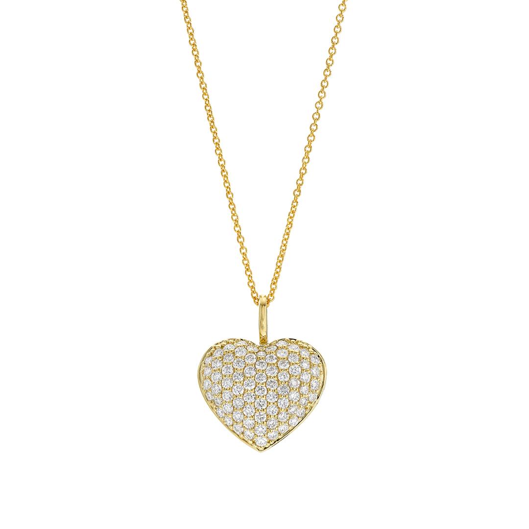Roberto Coin 18K Pave Diamond Heart Necklace 0