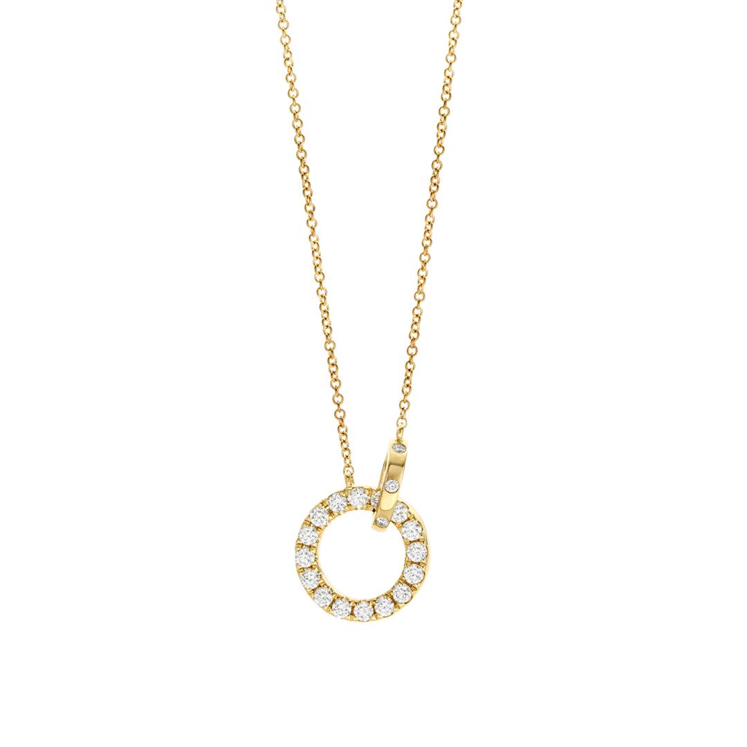 .54 CTW Diamond Circle Yellow Gold Necklace 0