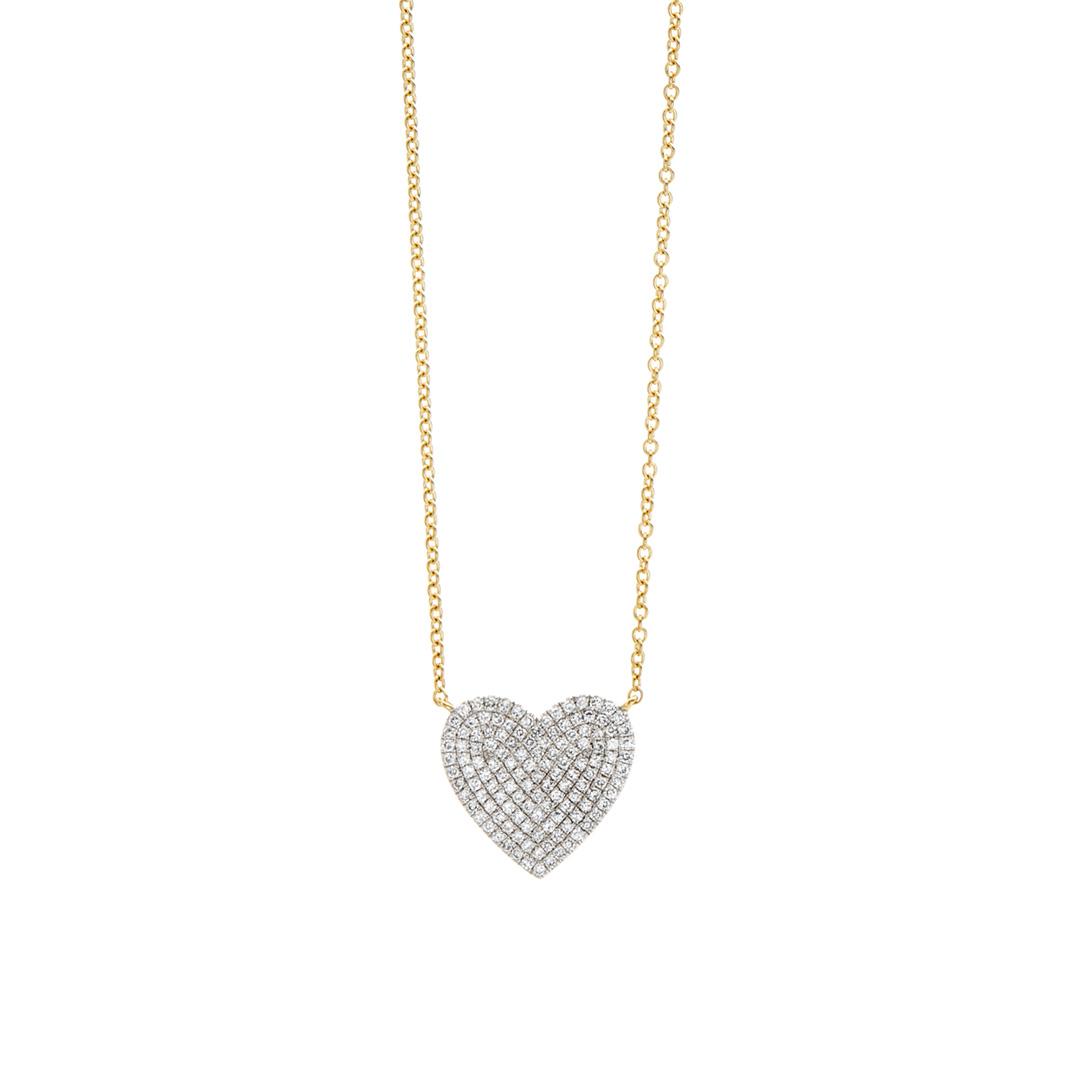 .38 CTW Pave Heart Pendant Necklace 0