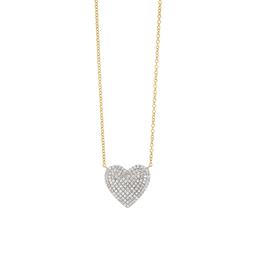 .38 CTW Pave Heart Pendant Necklace 0