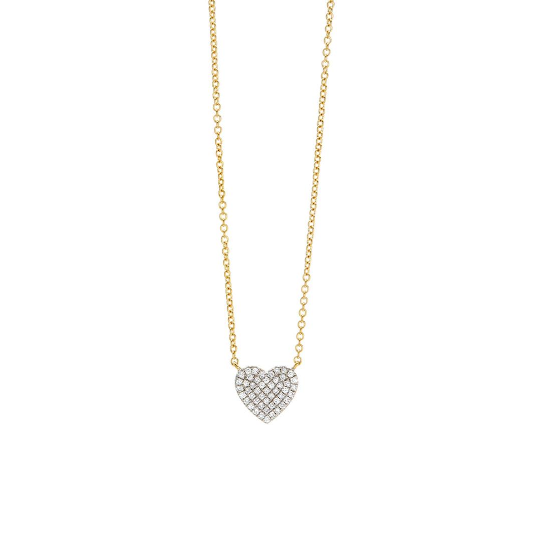 .15 CTW Pave Petite Heart Pendant Necklace 0