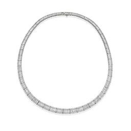 15.83 CTW Baguette and Round Diamond Collar Necklace 0