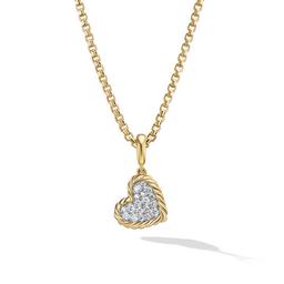 David Yurman DY Elements Heart Pendant in 18K Yellow Gold with Pave Diamonds 0