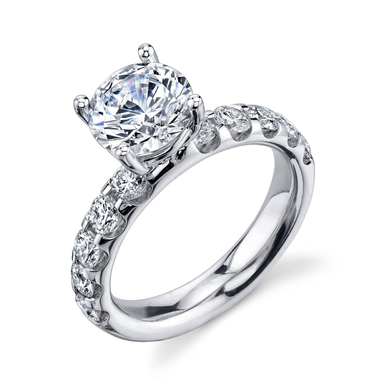 White Gold Semi-Mount Diamond Engagement Ring 0