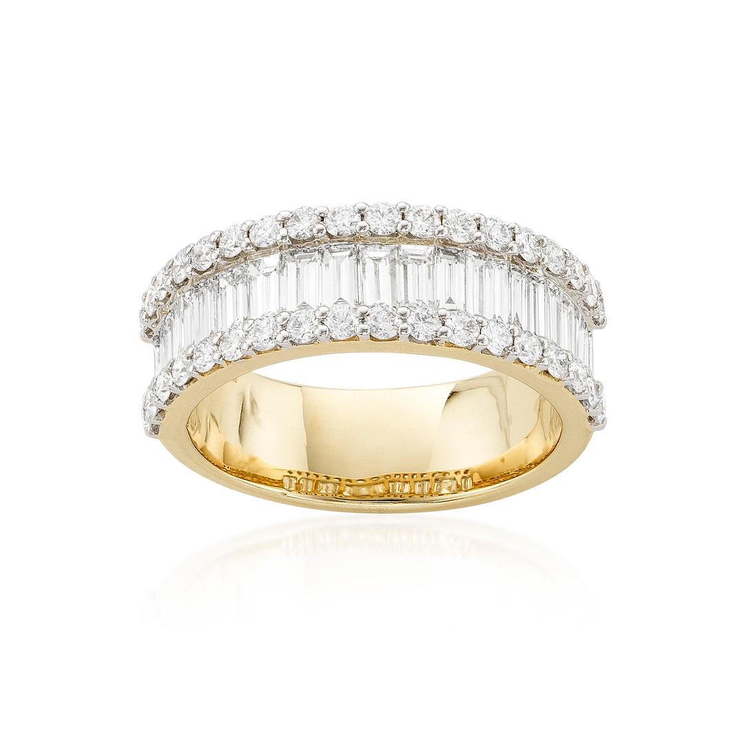 2.00 CTW Baguette and Round Diamond Band 0