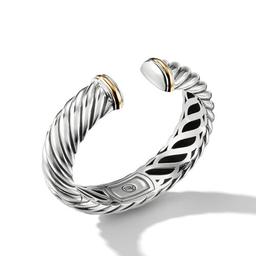 David Yurman Sculpted Cable Bracelet in Sterling Silver with 18K Yellow Gold 0