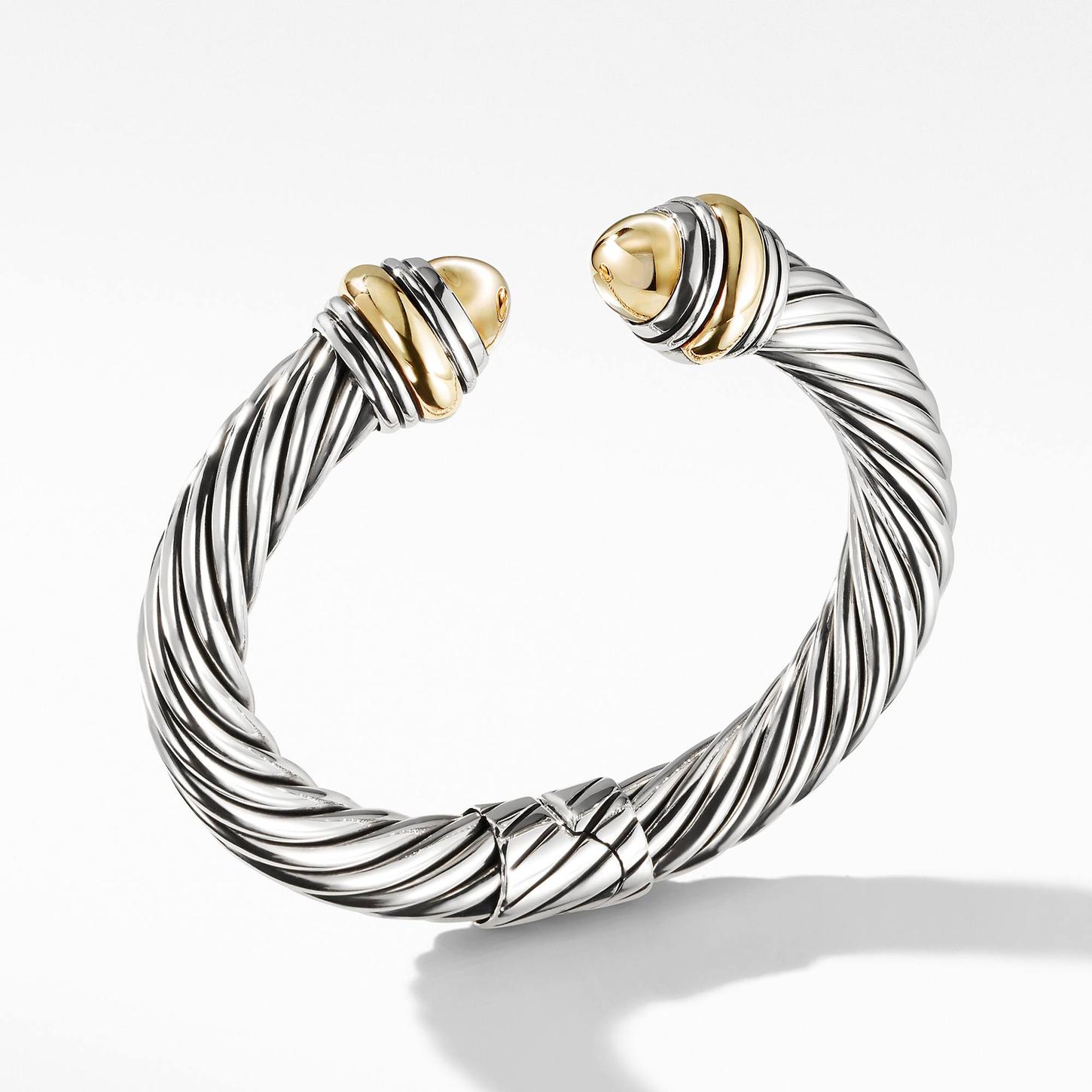 David Yurman Cable Classics Bracelet with Bonded Yellow Gold and 14K Gold, 10mm 0
