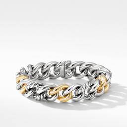 David Yurman Curb Chain Bracelet with 14K Yellow Gold, size Medium 0
