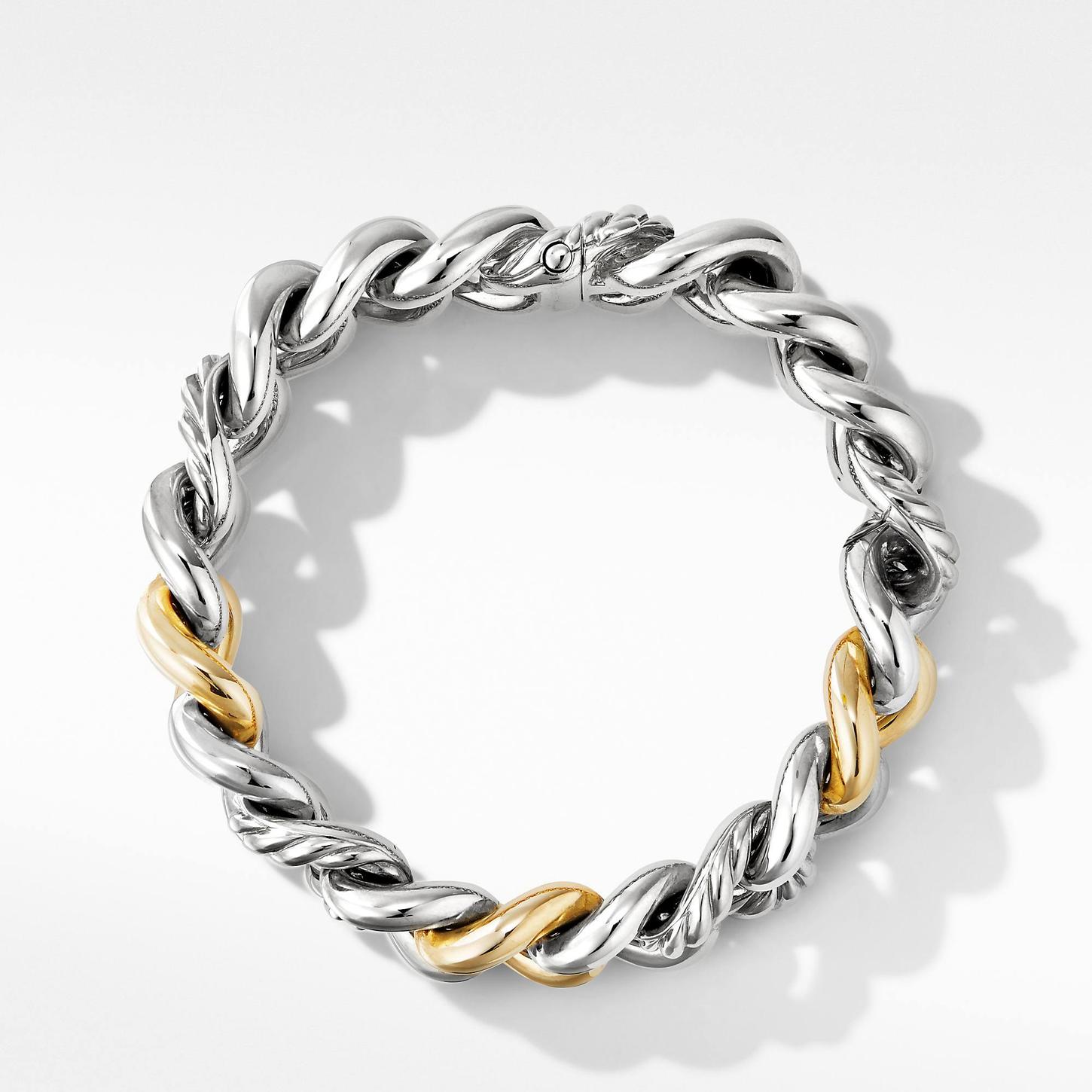 Curb Chain Bracelet with 14K Yellow Gold_4
